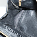 CHANEL Chain Hand Bag Caviar Skin Black Gold CC Auth IN015V-21