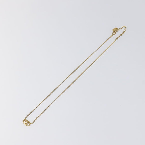 Christian Dior Necklace metal Gold Tone Auth IN016