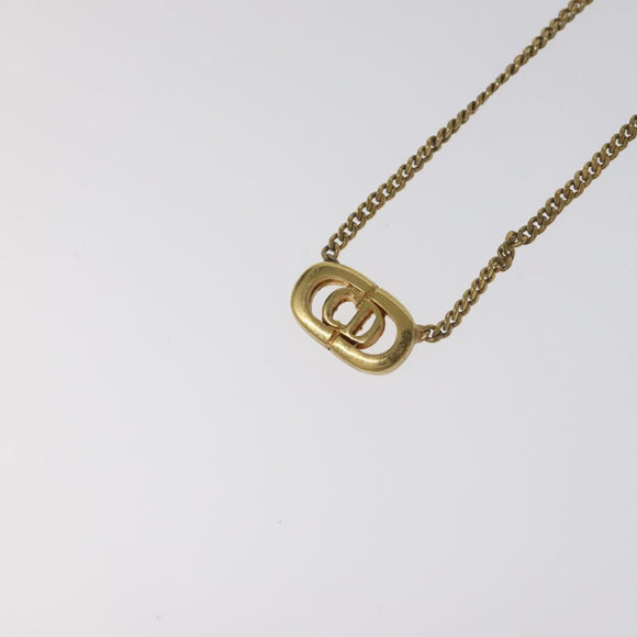 Christian Dior Necklace metal Gold Tone Auth IN016