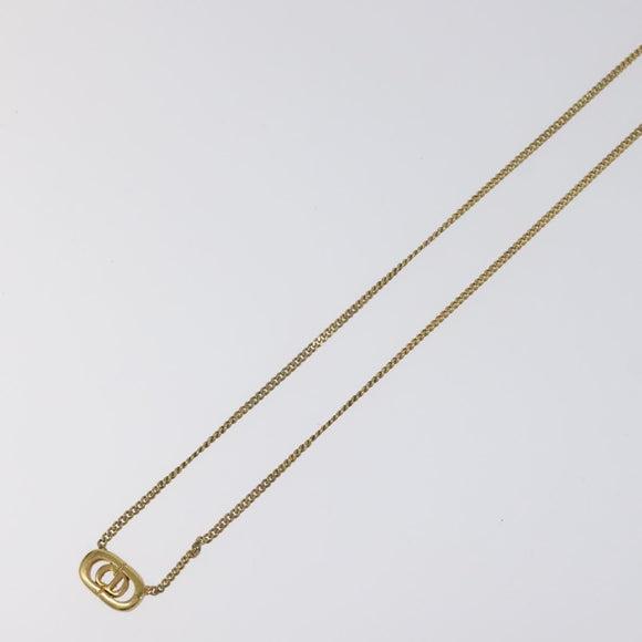 Christian Dior Necklace metal Gold Tone Auth IN016