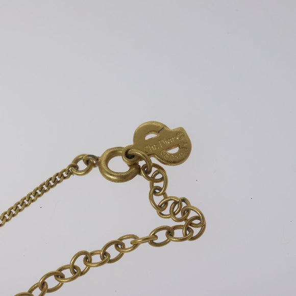 Christian Dior Necklace metal Gold Tone Auth IN016