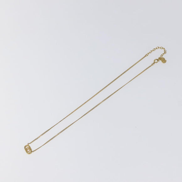 Christian Dior Necklace metal Gold Tone Auth IN016