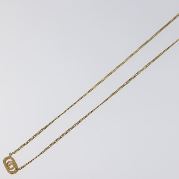 Christian Dior Necklace metal Gold Tone Auth IN016