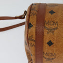 MCM Vicetos Logogram Shoulder Bag PVC Leather Brown Auth IN019-12
