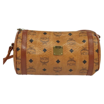 MCM Vicetos Logogram Shoulder Bag PVC Leather Brown Auth IN019 - 0