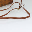 MCM Vicetos Logogram Shoulder Bag PVC Leather Brown Auth IN019-7