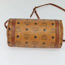 MCM Vicetos Logogram Shoulder Bag PVC Leather Brown Auth IN019-9