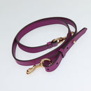 Salvatore Ferragamo Gancini Hand Bag Leather 2way Purple Gold Auth IN020-22