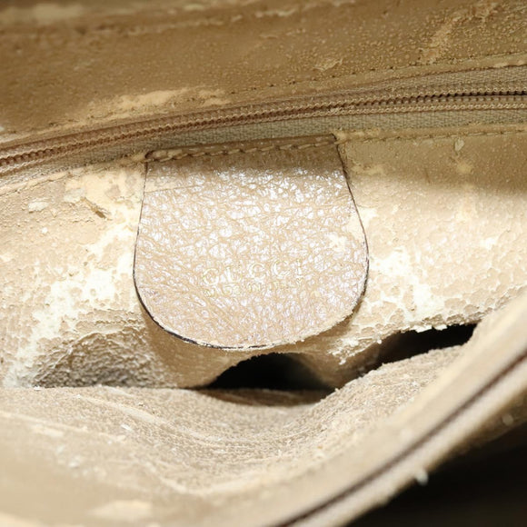 GUCCI Bamboo Hand Bag Leather Beige Gold 002 1186 0260 Auth IN023