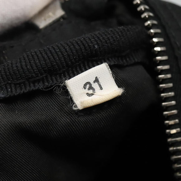 PRADA Hand Bag Nylon Black Silver Auth IN024