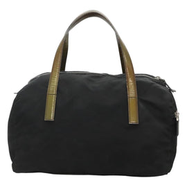 PRADA Hand Bag Nylon Black Silver Auth IN024 - 0