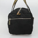 PRADA Hand Bag Nylon Black Silver Auth IN024-3