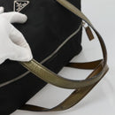 PRADA Hand Bag Nylon Black Silver Auth IN024-7