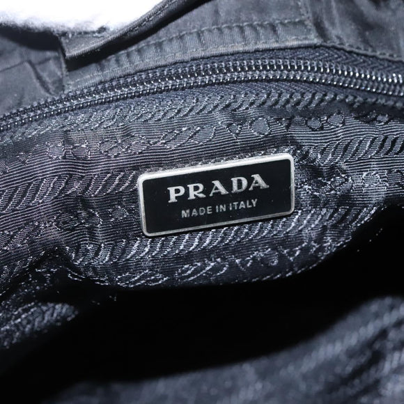 PRADA Tote Bag Nylon Black Auth IN035