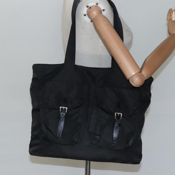 PRADA Tote Bag Nylon Black Auth IN035