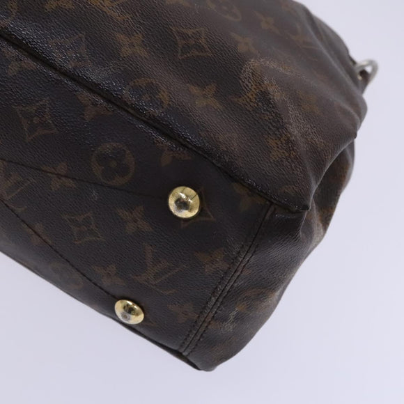 LOUIS VUITTON Monogram Pallas Hand Bag 2way Yellow Saffron M40929 Auth IN042