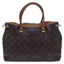 LOUIS VUITTON Monogram Pallas Hand Bag 2way Yellow Saffron M40929 Auth IN042-13