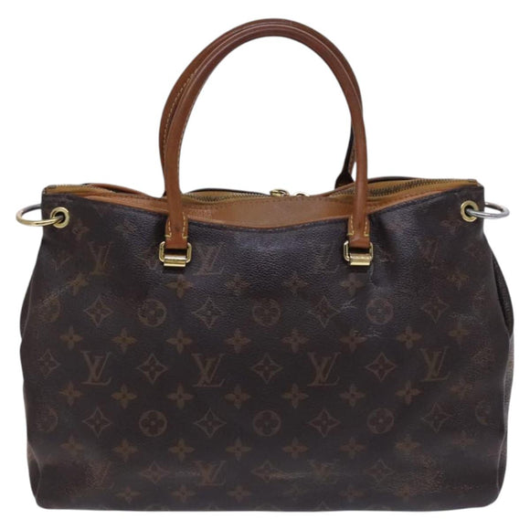 LOUIS VUITTON Monogram Pallas Hand Bag 2way Yellow Saffron M40929 Auth IN042