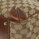 GUCCI GG Canvas Tote Bag Beige Gold 161128 Auth IN046-9
