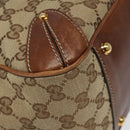 GUCCI GG Canvas Tote Bag Beige Gold 161128 Auth IN046-14