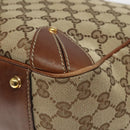 GUCCI GG Canvas Tote Bag Beige Gold 161128 Auth IN046-15