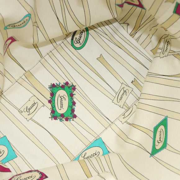 GUCCI GG Canvas Tote Bag Beige Gold 161128 Auth IN046