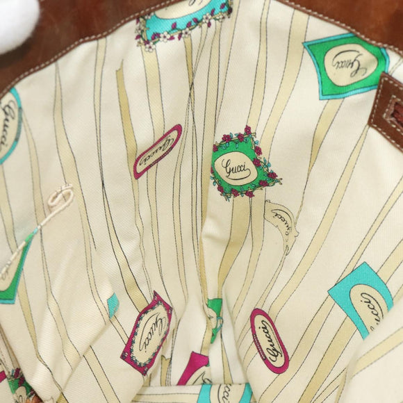 GUCCI GG Canvas Tote Bag Beige Gold 161128 Auth IN046