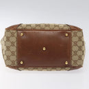 GUCCI GG Canvas Tote Bag Beige Gold 161128 Auth IN046-5