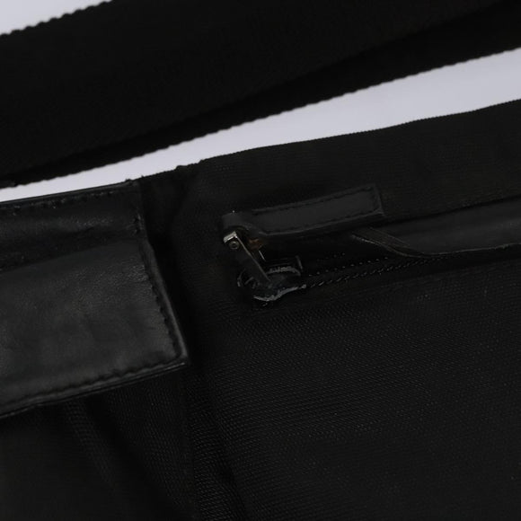 GUCCI Waist bag Nylon Black Silver 28566 Auth IN054
