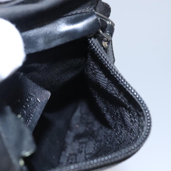 GUCCI Waist bag Nylon Black Silver 28566 Auth IN054