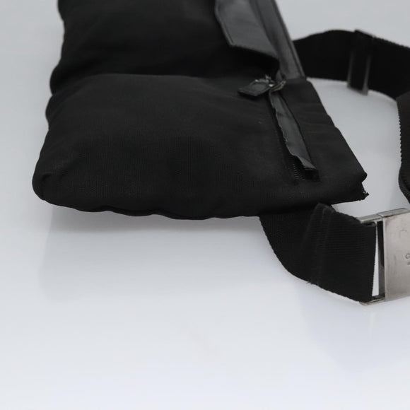 GUCCI Waist bag Nylon Black Silver 28566 Auth IN054