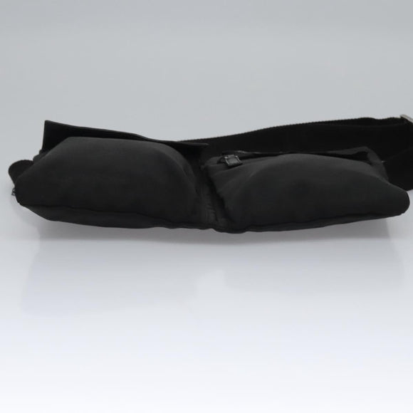 GUCCI Waist bag Nylon Black Silver 28566 Auth IN054