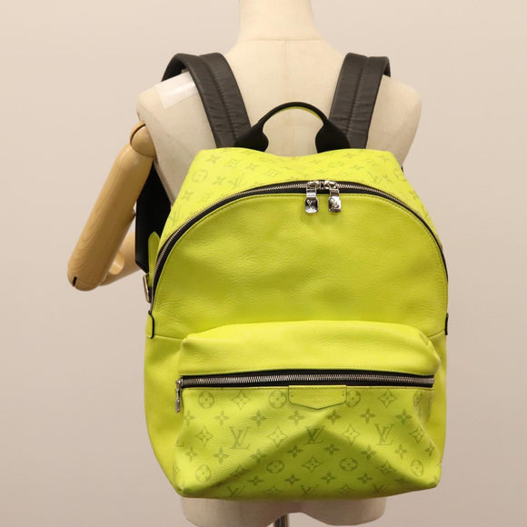 LOUIS VUITTON Taigalama Discovery Backpack Jaune M30228 LV Auth IN055V
