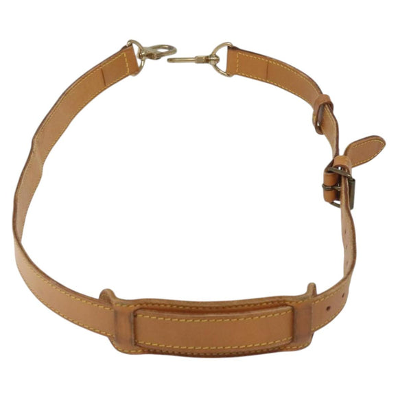 LOUIS VUITTON Adjustable Shoulder Strap Leather 32.3""-39.8"" Beige Auth IN067