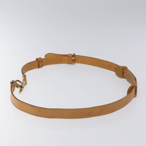LOUIS VUITTON Adjustable Shoulder Strap Leather 32.3""-39.8"" Beige Auth IN067