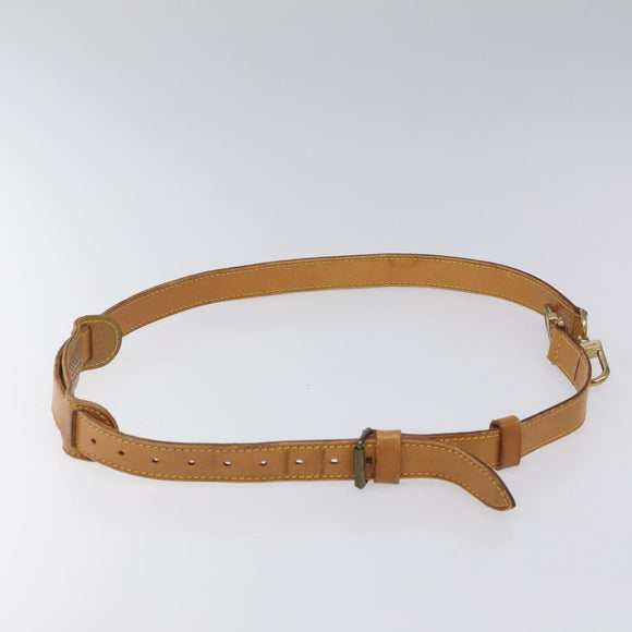 LOUIS VUITTON Adjustable Shoulder Strap Leather 32.3""-39.8"" Beige Auth IN067