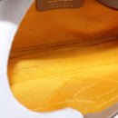 Salvatore Ferragamo Gancini Chain Bag Patent leather Yellow Gold Auth INZ001-11