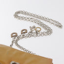 Salvatore Ferragamo Gancini Chain Bag Patent leather Yellow Gold Auth INZ001-14