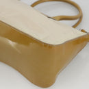 PRADA Hand Bag Nylon 2way Beige Silver Auth INZ003-16