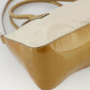 PRADA Hand Bag Nylon 2way Beige Silver Auth INZ003-17