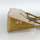 PRADA Hand Bag Nylon 2way Beige Silver Auth INZ003-4