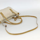 PRADA Hand Bag Nylon 2way Beige Silver Auth INZ003-8
