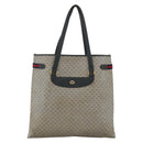 GUCCI Micro GG Supreme Sherry Line Tote Bag PVC Navy Gold 39 02 091 Auth INZ004-13