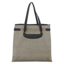 GUCCI Micro GG Supreme Sherry Line Tote Bag PVC Navy Gold 39 02 091 Auth INZ004-2