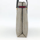 GUCCI Micro GG Supreme Sherry Line Tote Bag PVC Navy Gold 39 02 091 Auth INZ004-4