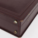 CARTIER Trunk Case Must Line Leather Bordeaux Gold Auth INZ006-15