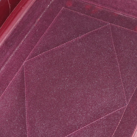 CARTIER Trunk Case Must Line Leather Bordeaux Gold Auth INZ006