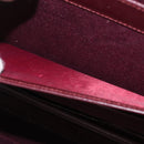 CARTIER Trunk Case Must Line Leather Bordeaux Gold Auth INZ006-22
