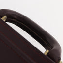 CARTIER Trunk Case Must Line Leather Bordeaux Gold Auth INZ006-14
