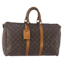 LOUIS VUITTON Monogram Keepall Bandouliere 45 Boston Bag M41418 LV Auth INZ007-1